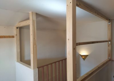 Barandilla escalera en madera